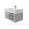 Castello Usa Nile 36" Wall Mounted Gray Vanity With White Top AndAnd Black Handles CB-MC-36G-BL-2053-WH - alternate 7